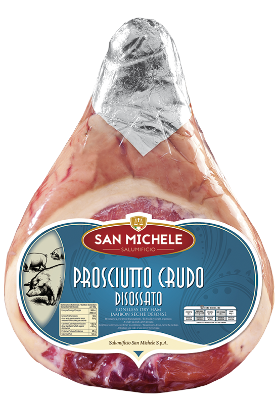 PROSCIUTTO CRUDO / SZYNKA DOJRZEWAJĄCA B/K OCZYSZCZONA VACUUM OK. 6+ KG SAN MICHELE