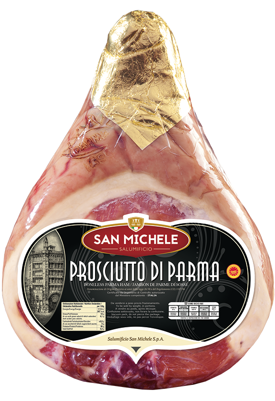 PROSCIUTTO CRUDO PARMA /SZYNKA PARMEŃSKA 20 M. B/K OCZYSZCZONA VAC. OK. 7,5 KG SAN MICHELE
