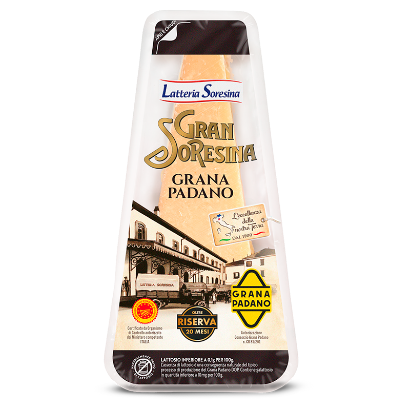 SER GRANA PADANO RISERVA LA SORESINA 20M 250 GR(10 SZT)