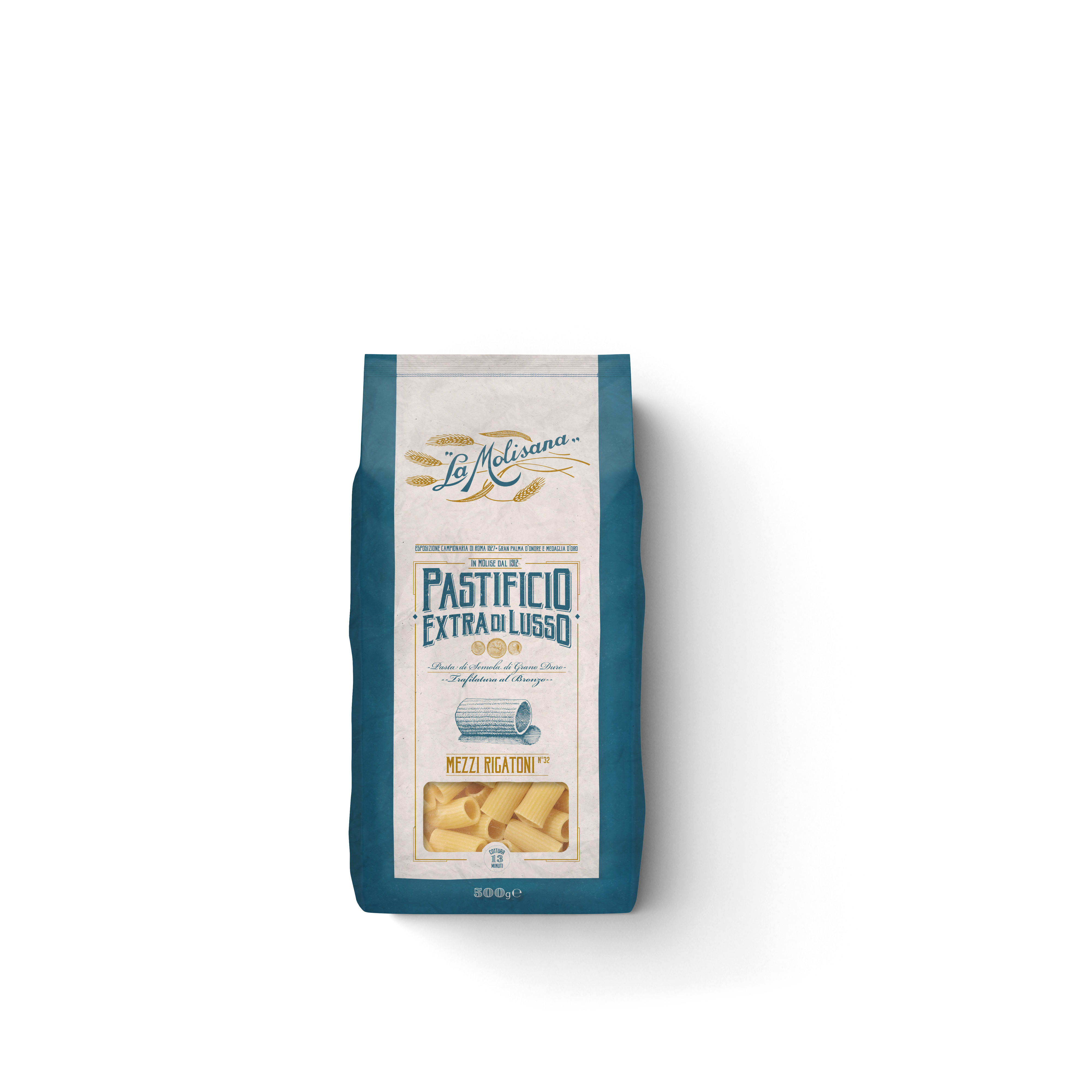MAKARON MEZZI RIGATONI N.32  EXTRA DI LUSSO 500 G 10/BOX LA MOLISANA