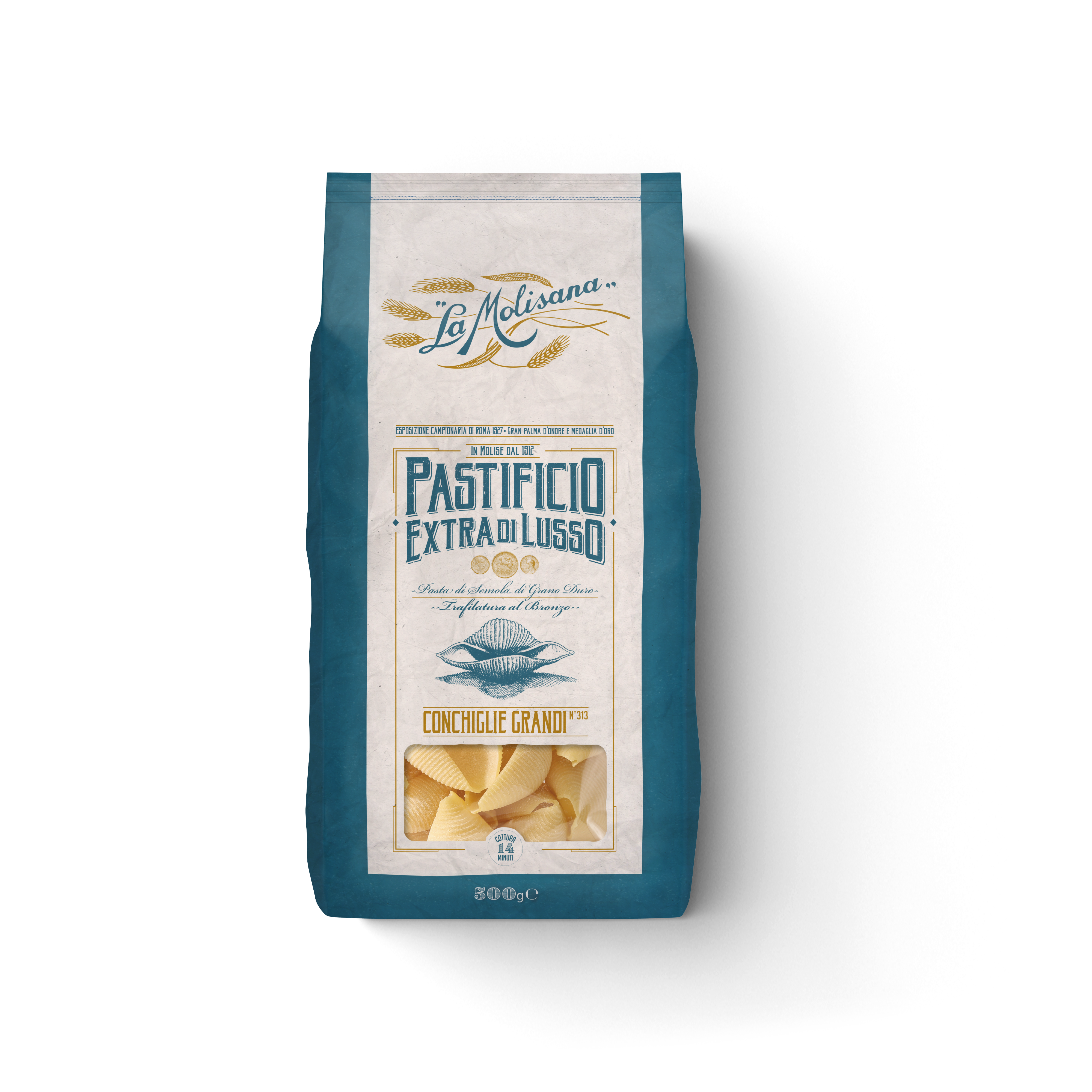MAKARON CONCHIGLIE GRANDI EXTRA DI LUSSO 500 G 12/BOX LA MOLISANA
