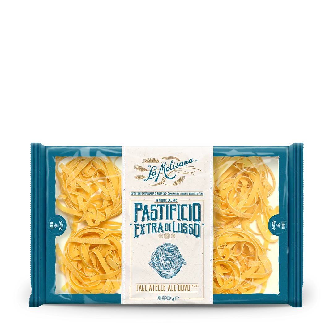 MAKARON TAGLIATELLE N.203 JAJECZNE EXTRA DI LUSSO 250 G 12/BOX LA MOLISANA