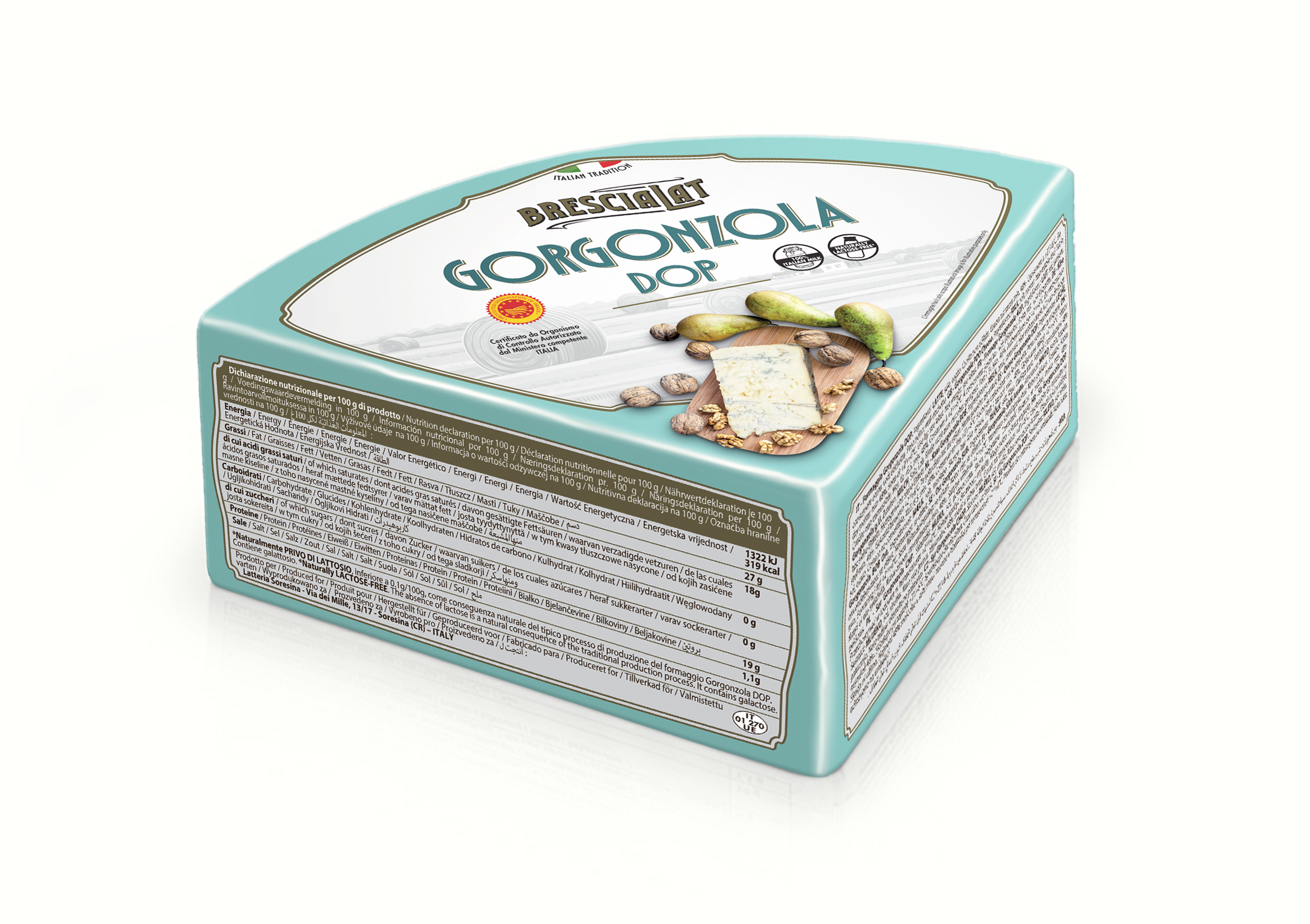SER GORGONZOLA DOLCE ARGENTO 1/8 OK. 1.5KG 4/BOX SORESINA