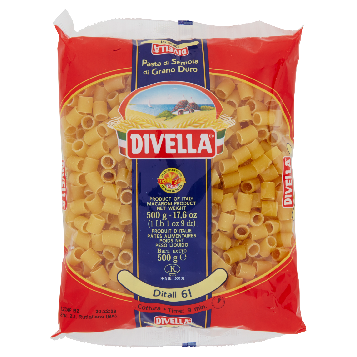 MAKARON DITALI 500 G 24/BOX DIVELLA