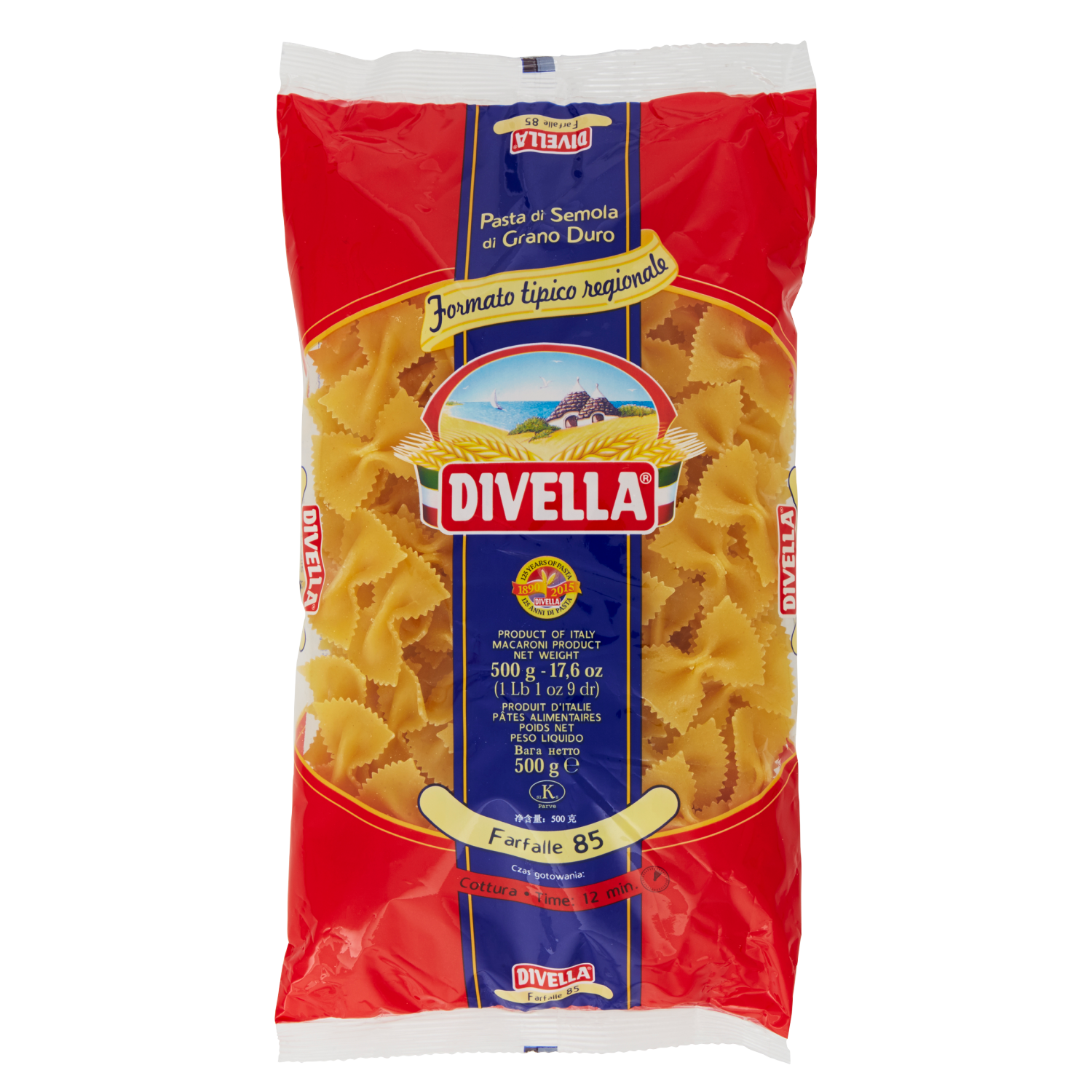 MAKARON FARFALLE 500 G 24/BOX DIVELLA