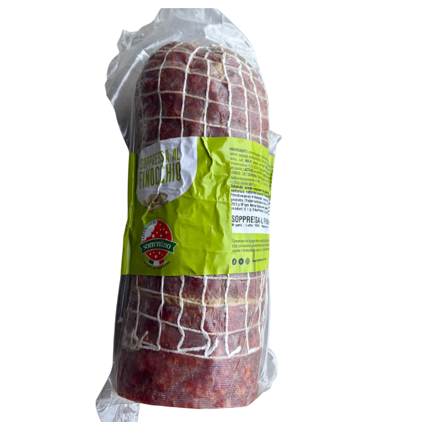 SALAMI SOPPRESSA Z KOPREM WŁOSKIM 1/2 OK 1,5 KG VAC. SORRENTINO 