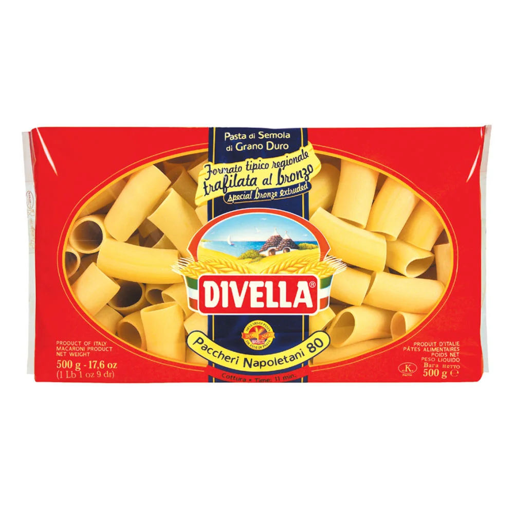 MAKARON PACCHERI NAPOLETANI 500 G 12/BOX DIVELLA