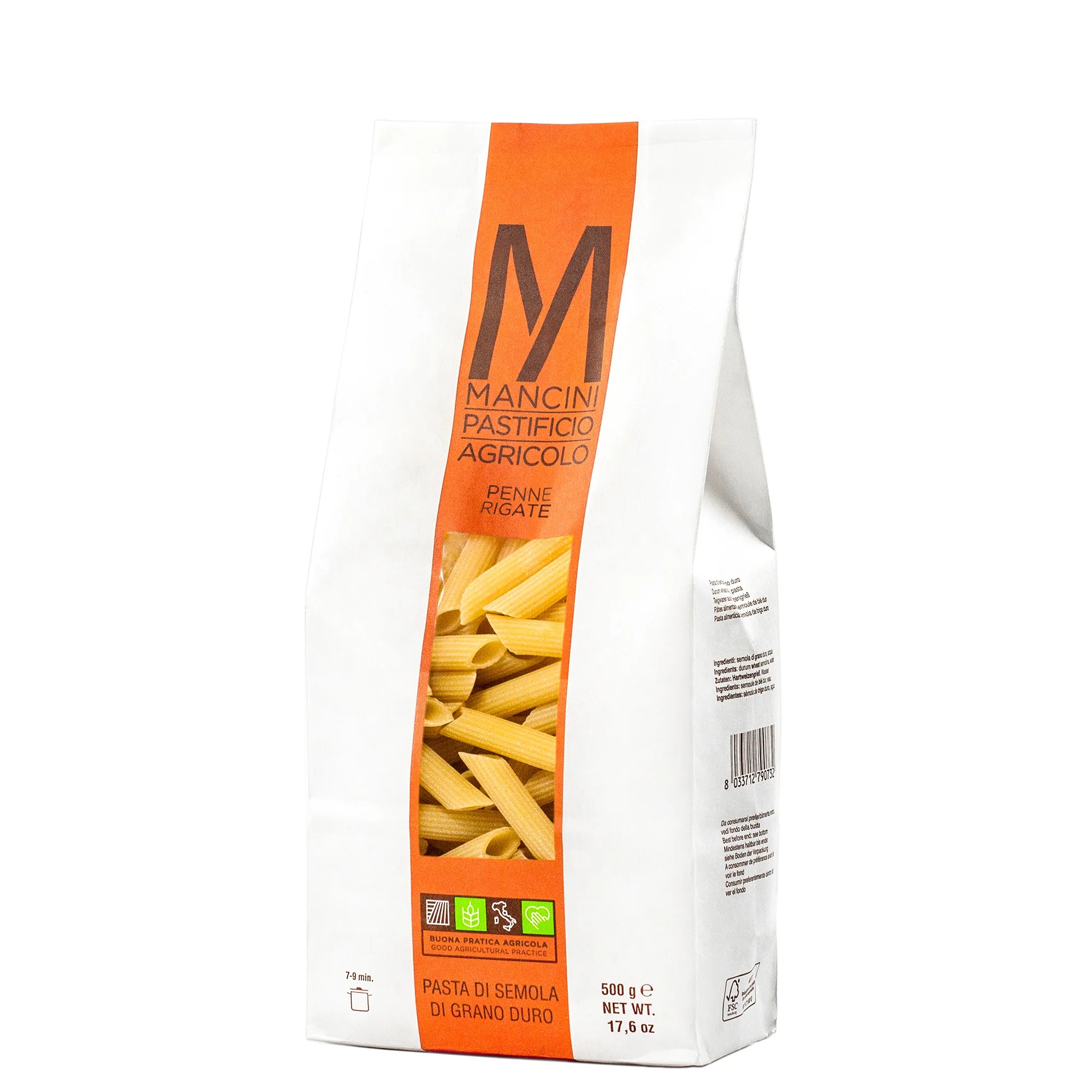 MAKARON PENNE RIGATE MANCINI 500G 12/BOX
