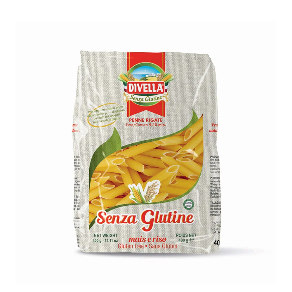 MAKARON PENNE RIGATE ZITI BEZGLUTENOWY 400G 12/BOX DIVELLA