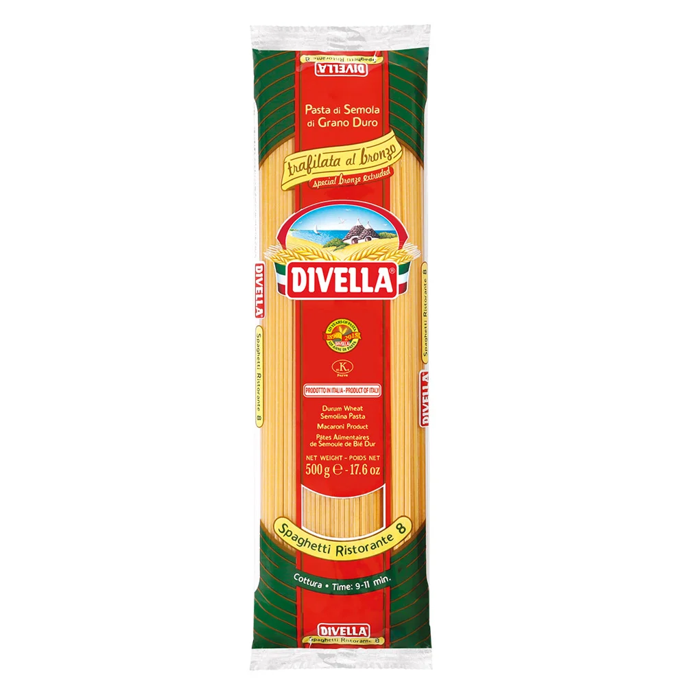 MAKARON SPAGHETTI RISTORANTE BRONZO N.8 500G 24/ BOX DIVELLA