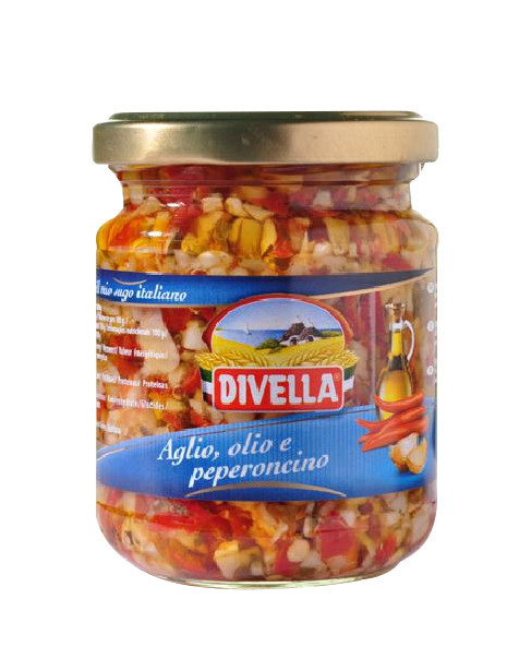 MIX CZOSNEK, OLIWA, PIKANTNA PAPRYKA 190G 12/BOX DIVELLA