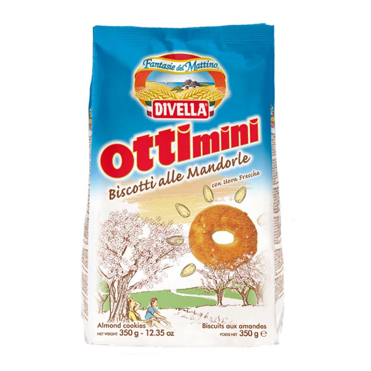 CIASTKA OTTIMINI Z MIGDAŁAMI 350 G 18/BOX DIVELLA