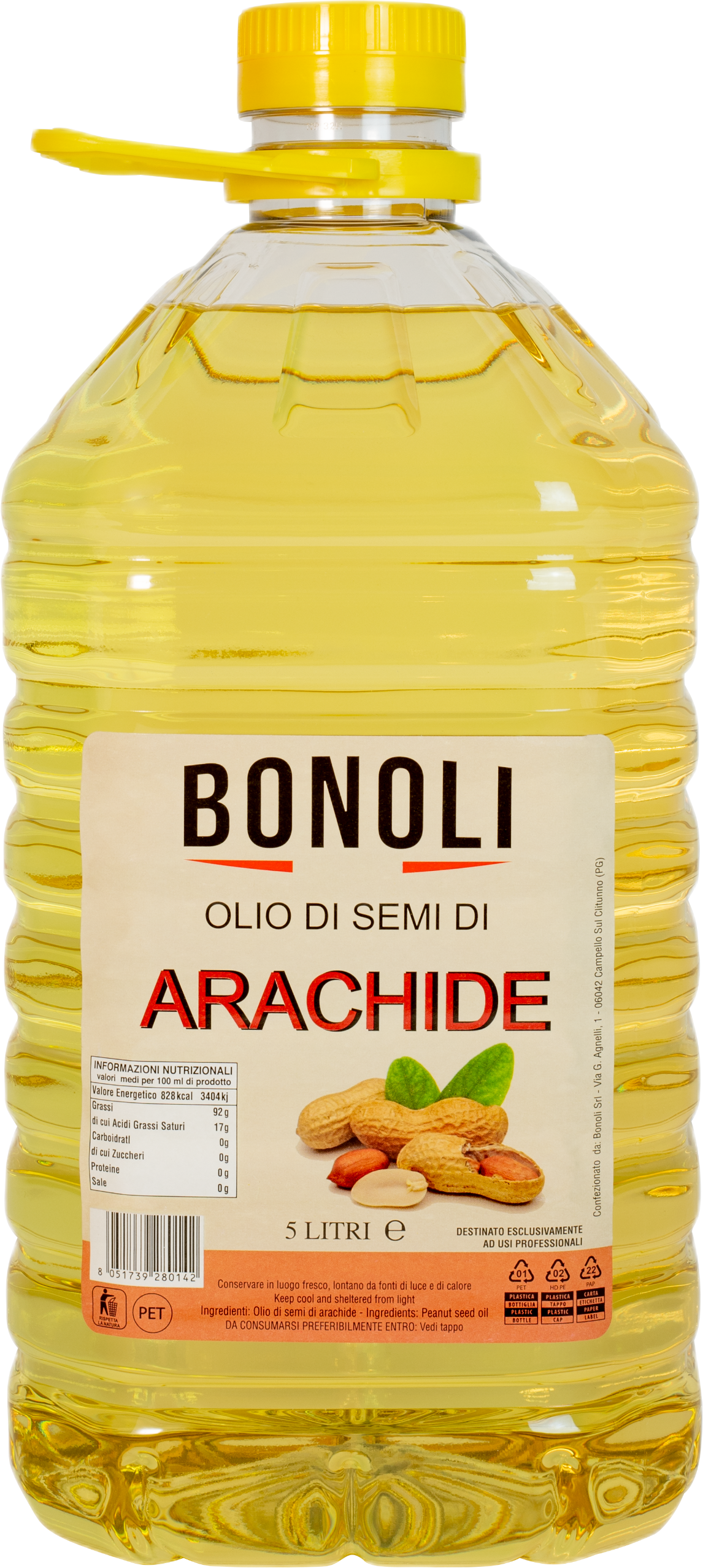 OLEJ Z ORZESZKÓW ARACHIDOWYCH 5L PET 2/BOX BONOLI