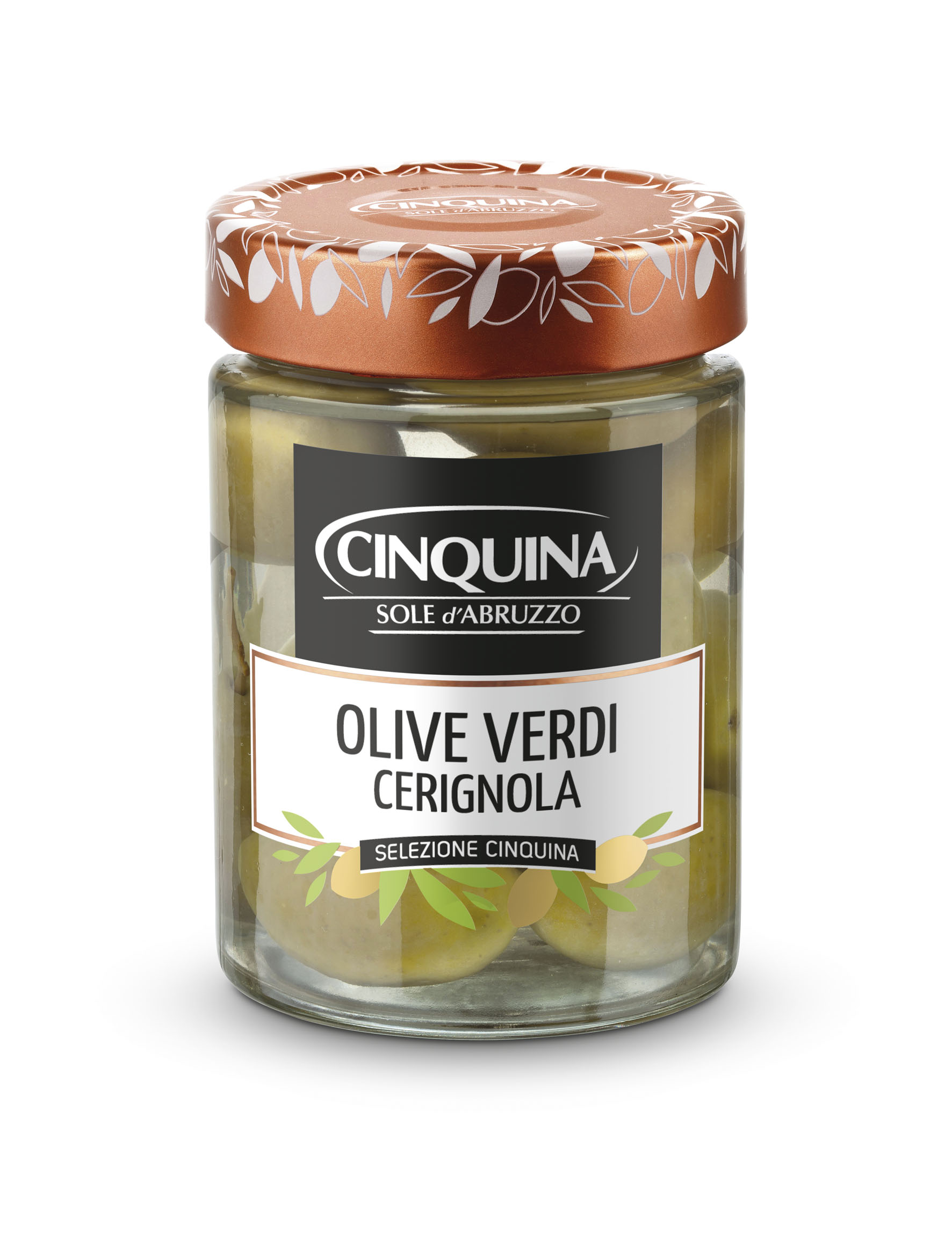 ZIELONE OLIWKI BELLA DI CERIGNOLA 180 G 12/BOX CINQUINA