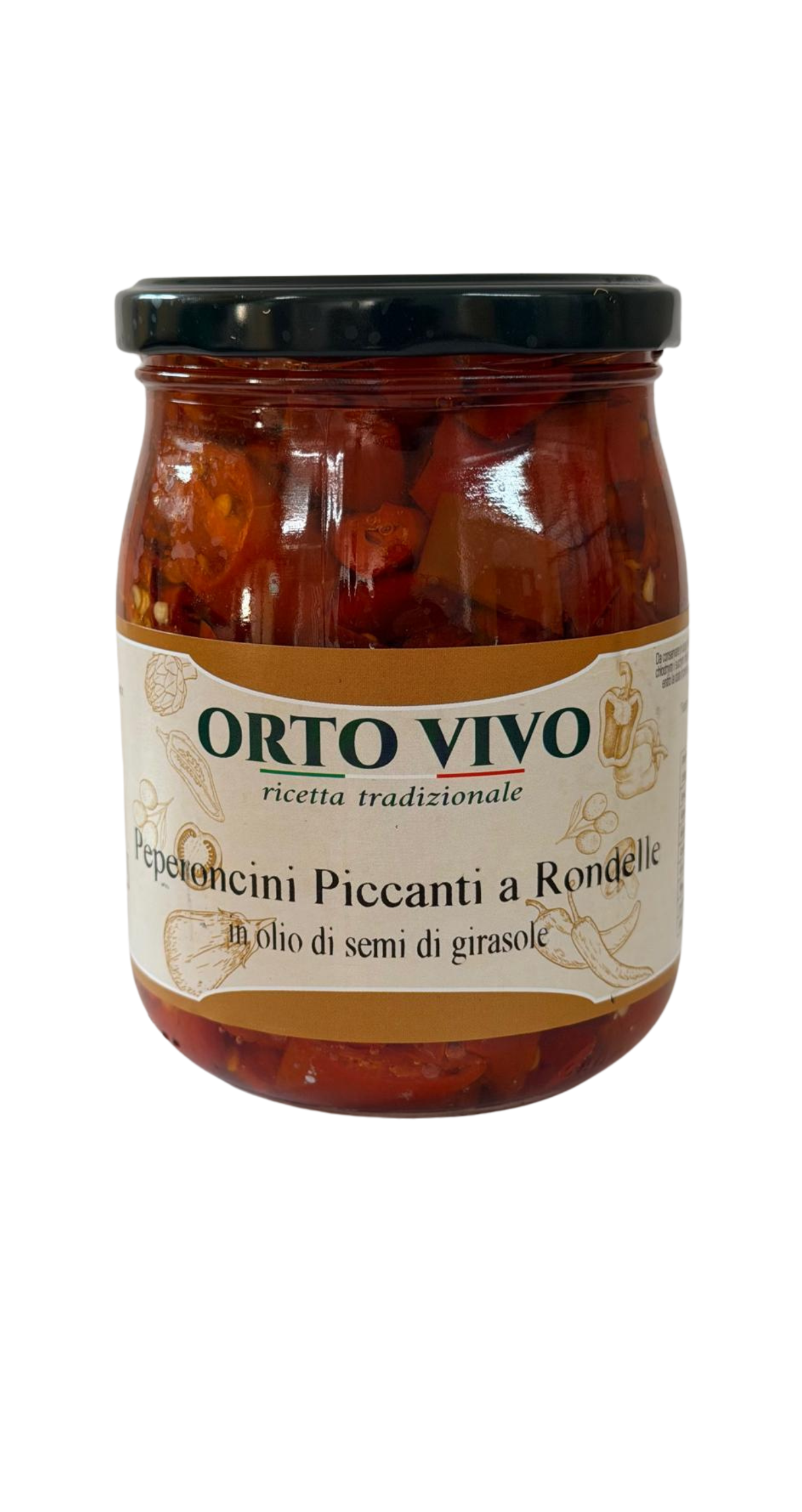 PAPRYKA PIKANTNA W OLEJU ORTO VIVO 580 ML 9/BOX