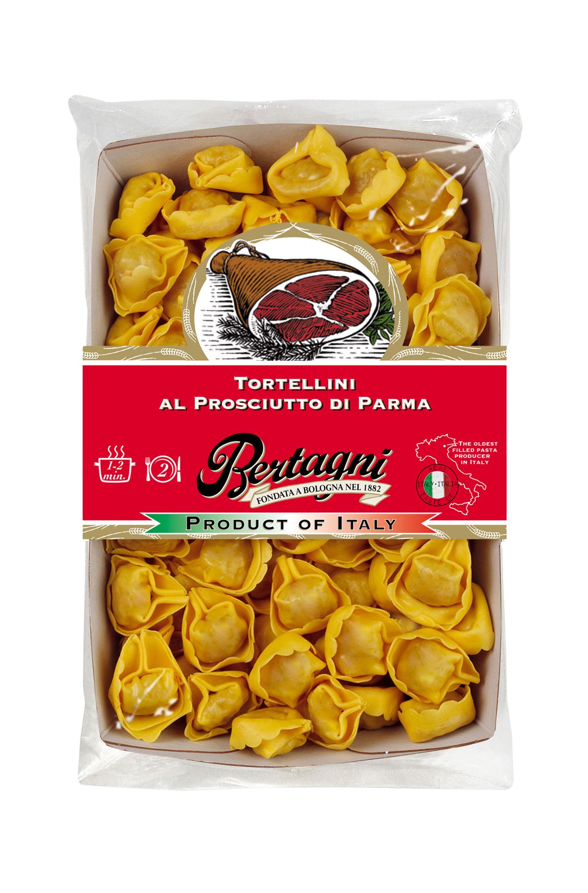 MAKARON TORTELLINI Z SZYNKĄ PARMEŃSKĄ 250G 6/BOX BERTAGNI