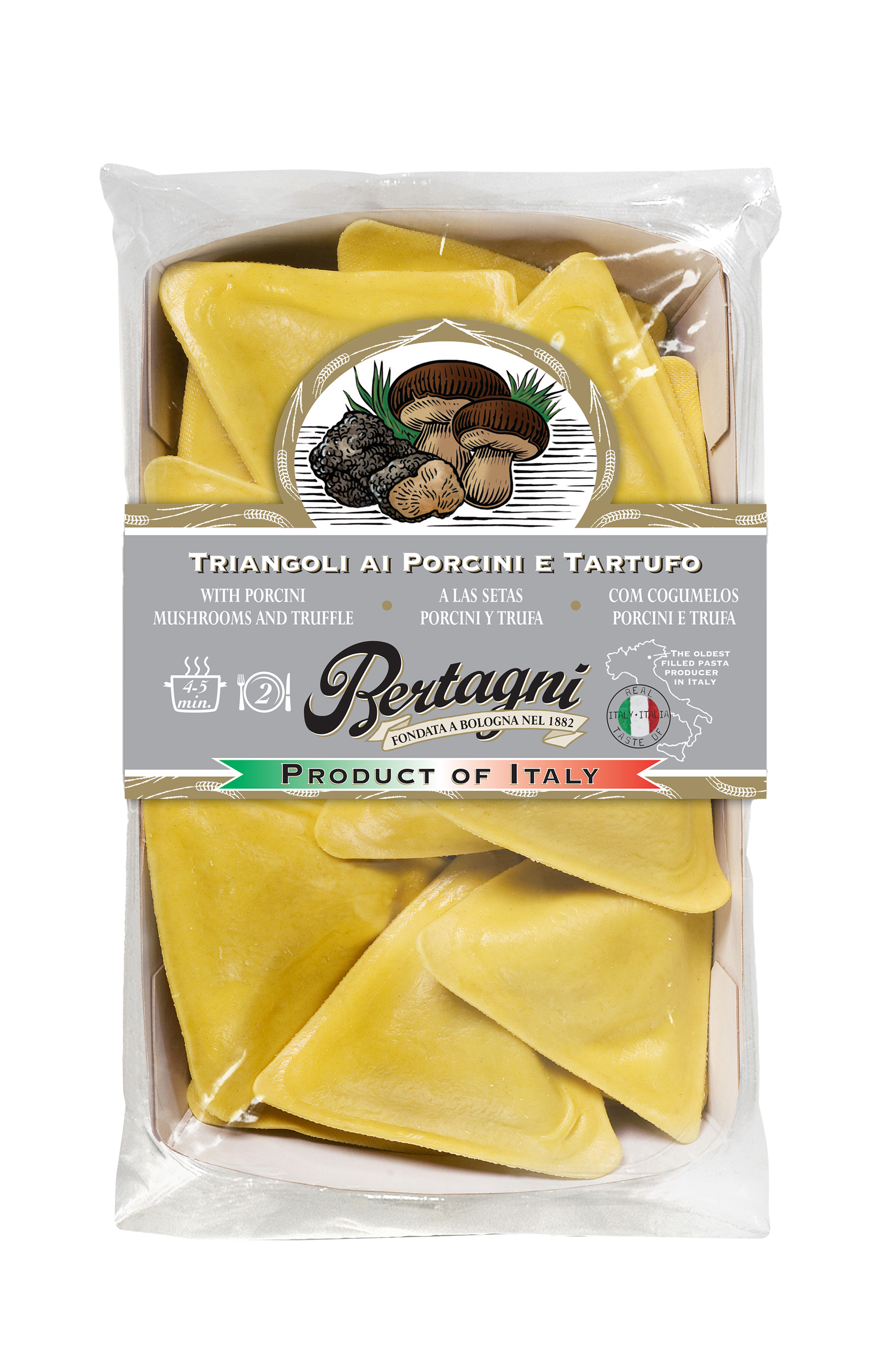MAKARON TRIANGOLI BOROWIK, TRUFLE 250G 6/BOX BERTAGNI