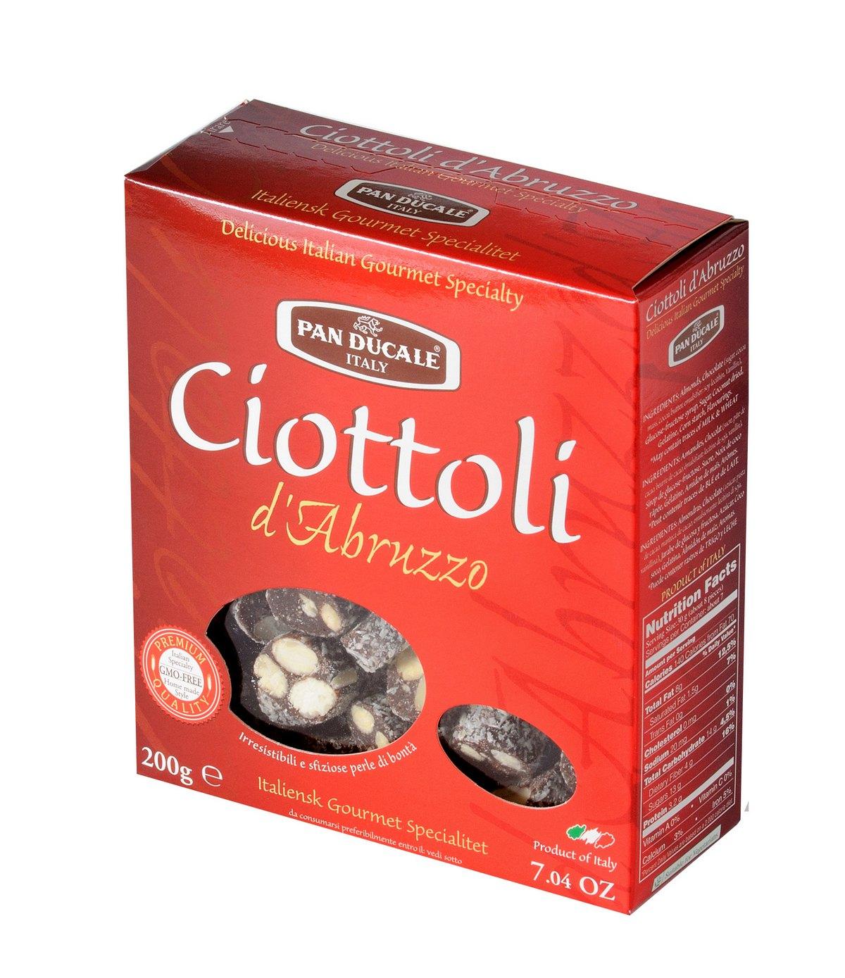 MIGDAŁY W CZEKOLADZIE CIOTTOLI 200G 12/BOX PAN DUCALE 