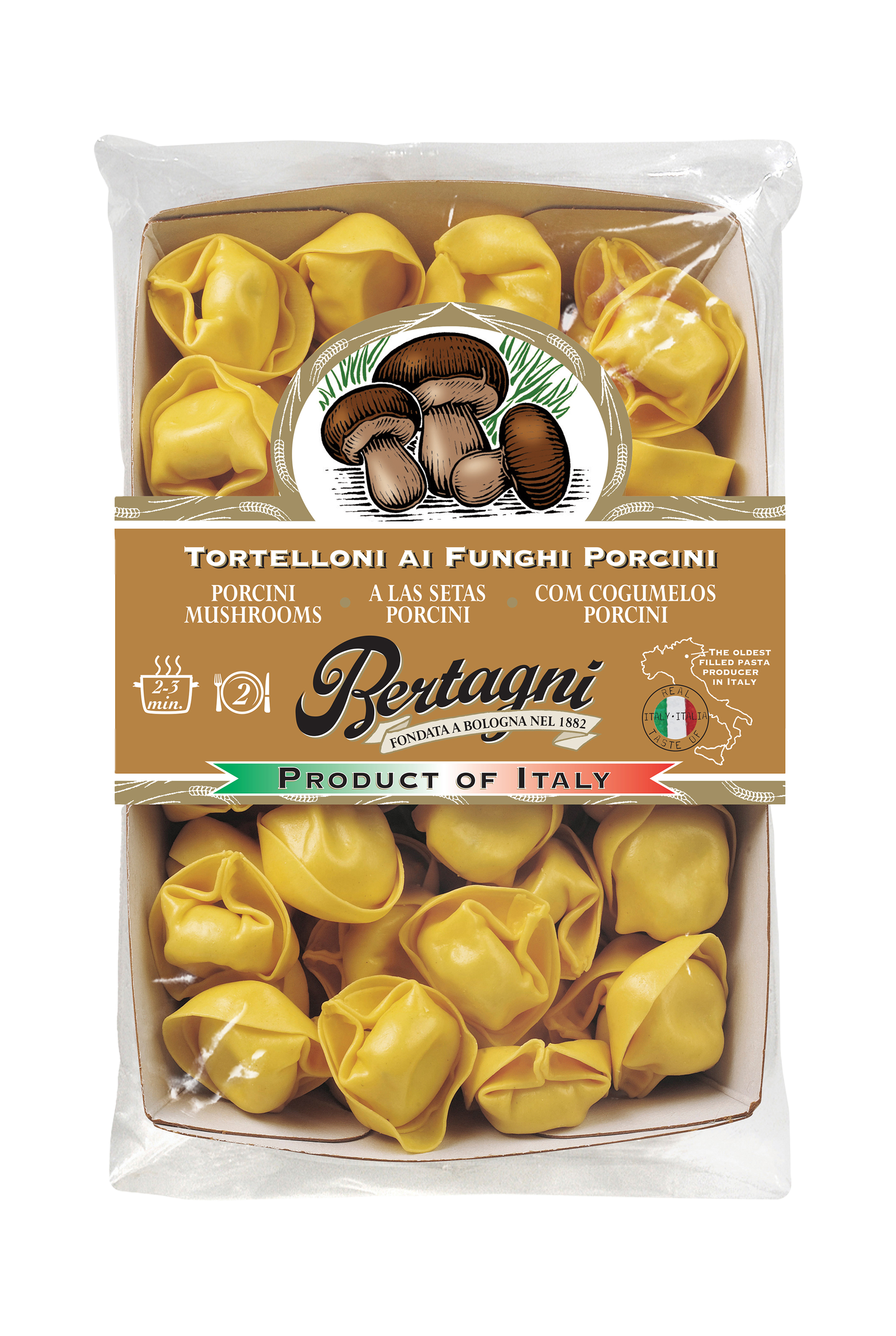 MAKARON TORTELLINI Z BOROWIKAMI 250G 6/BOX BERTAGNI