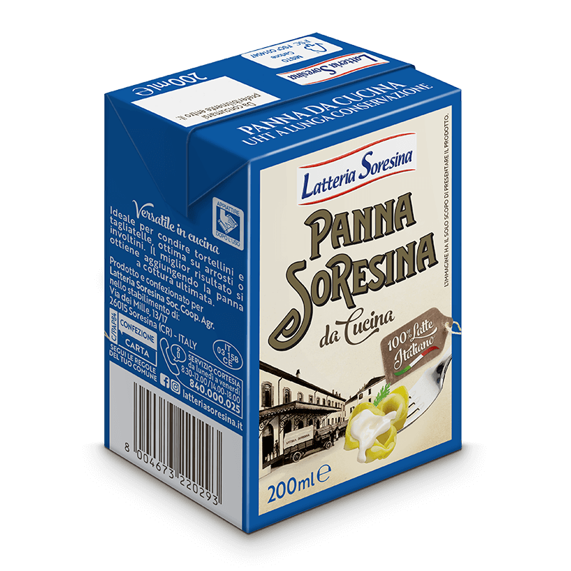 ŚMIETANA DO KUCHNII LA SORESINA UHT 200 ML (24 SZT)