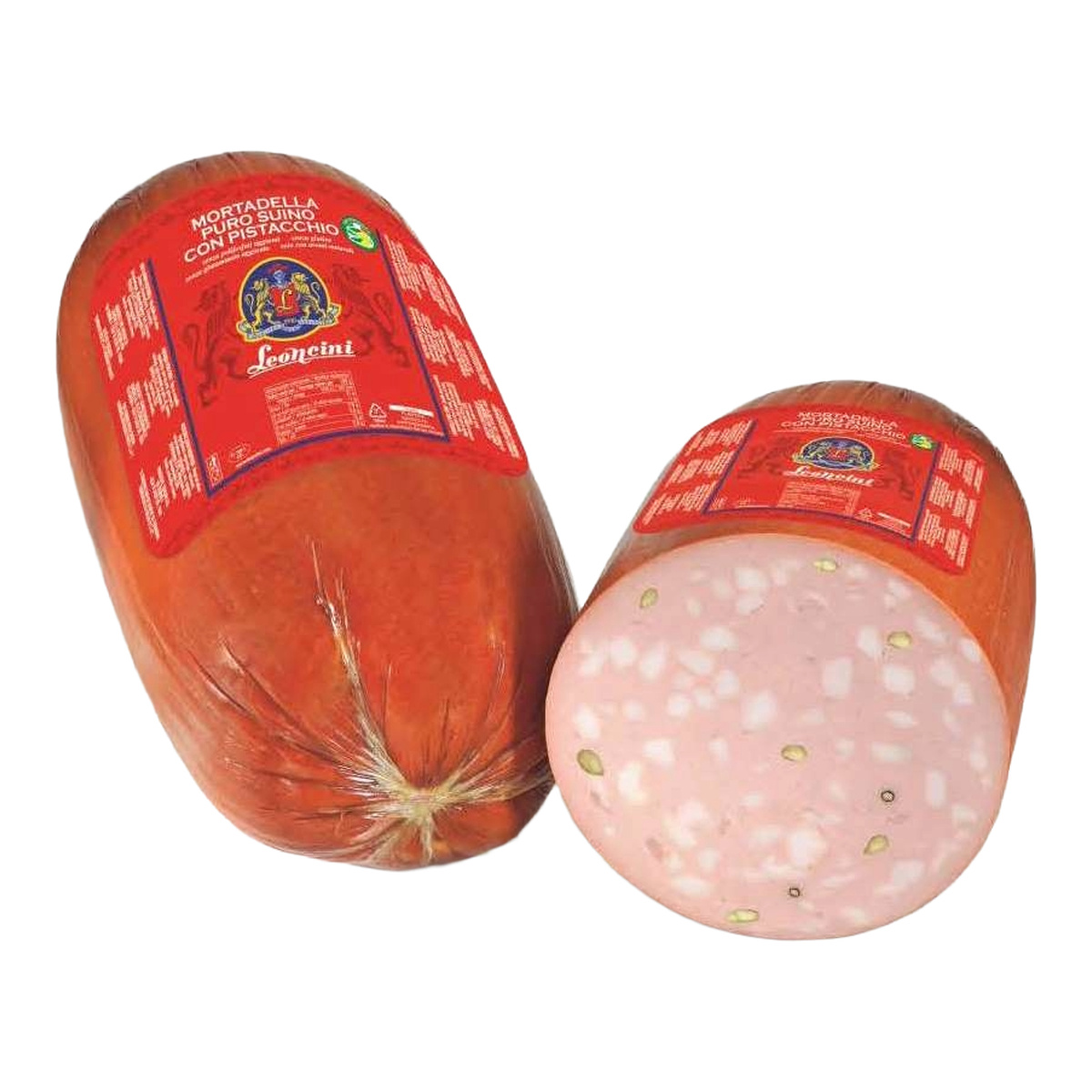 MORTADELLA LINEA ROSSA Z PISTACJĄ 1/2 OK. 7-8 KG 2/BOX LEONCINI