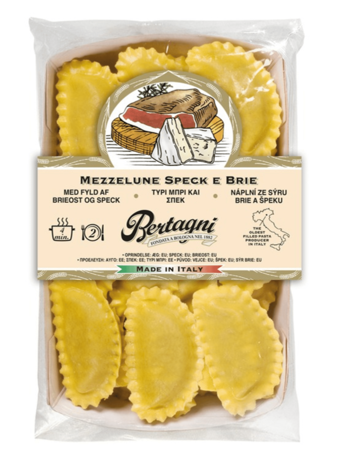 MEZZELUNE ZE SPECKIEM I BRIE 250 G 6/BOX