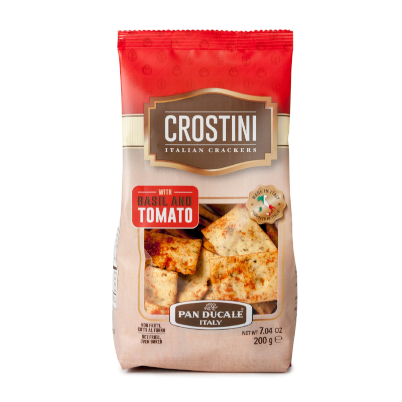 CROSTINI/CHRUPIĄCE PIECZYWO BAZYLIOWO POMIDOROWE PAN DUCALE 200G 12/BOX