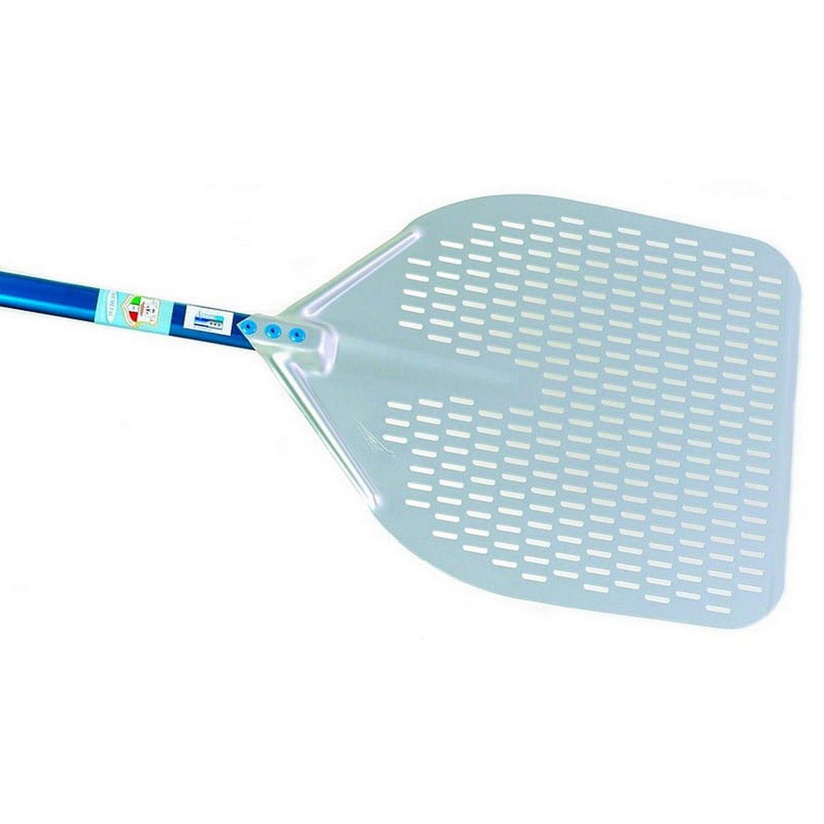 ŁOPATA DO PIZZY PERFOROWANA Z NEUTRALNĄ ANODOWANĄ POWŁOKĄ 33 CM, UCHWYT 150 CM LINEA AZZURRA GI.META