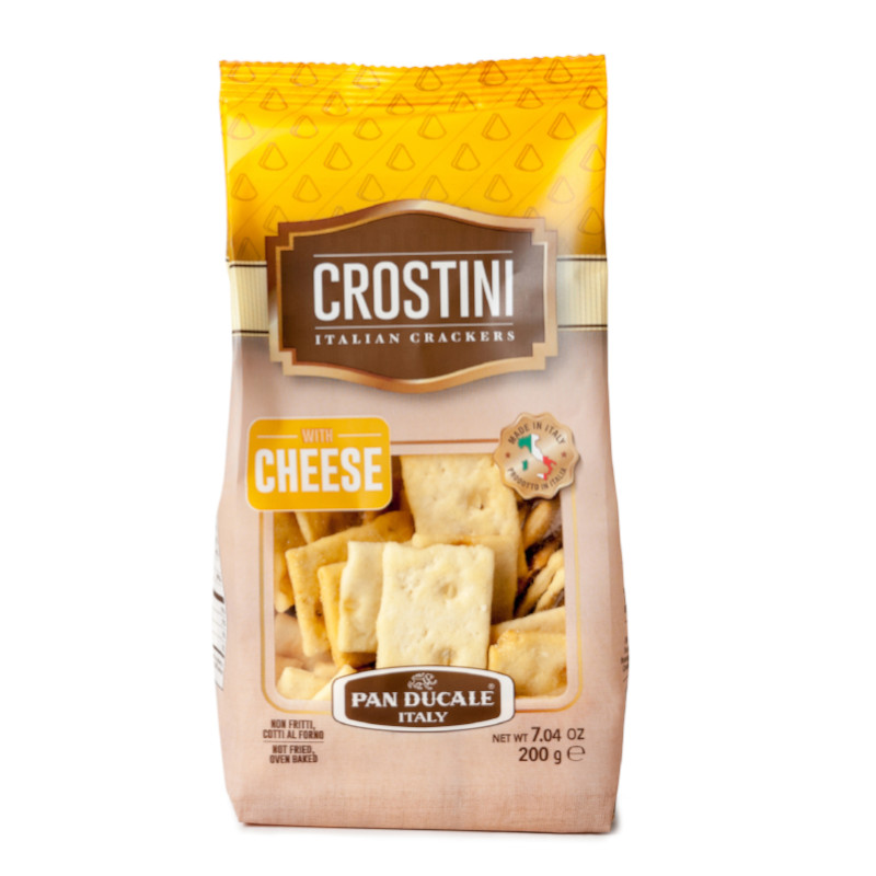 CROSTINI/CHRUPIĄCE PIECZYWO O SMAKU SEROWYM PAN DUCALE 200G 12/BOX