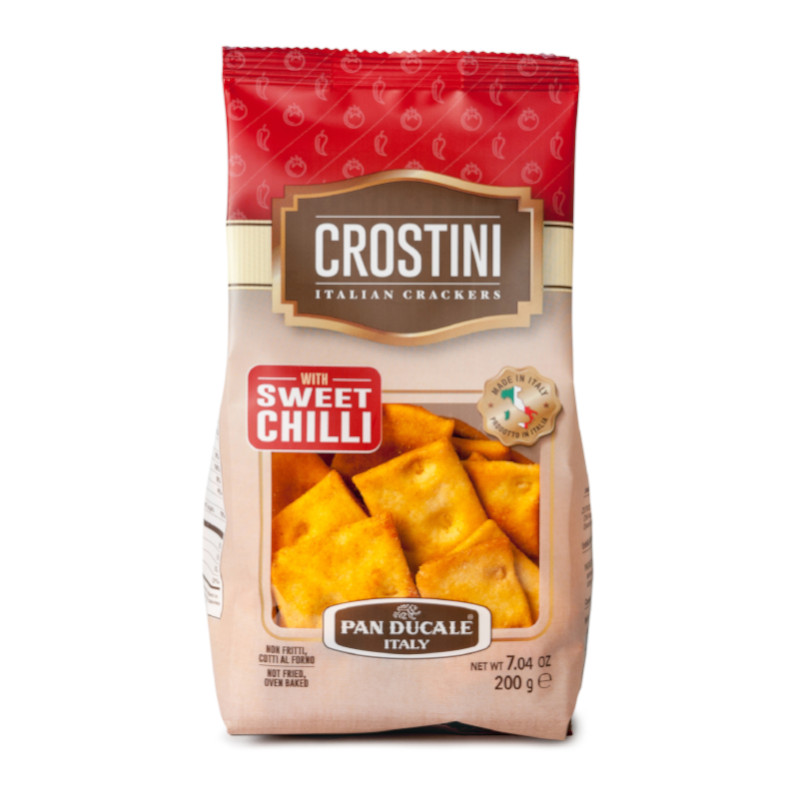 CROSTINI/CHRUPIĄCE PIECZYWO SŁODKA PAPRYKA/SWEET CHILI PAN DUCALE 200G 12/BOX