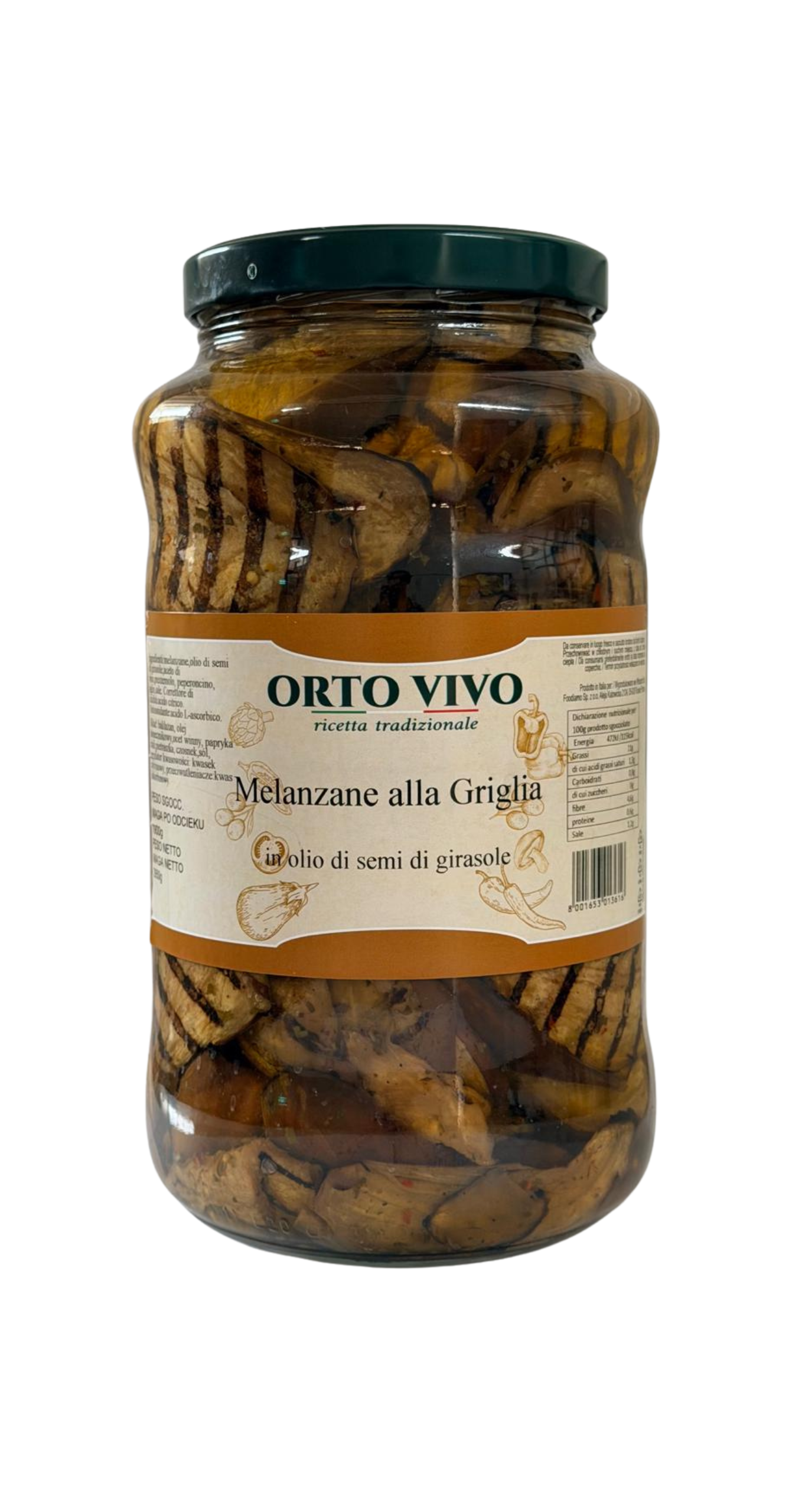 BAKŁAŻAN GRILOWANY W OLEJU 3100 ML ORTO VIVO
