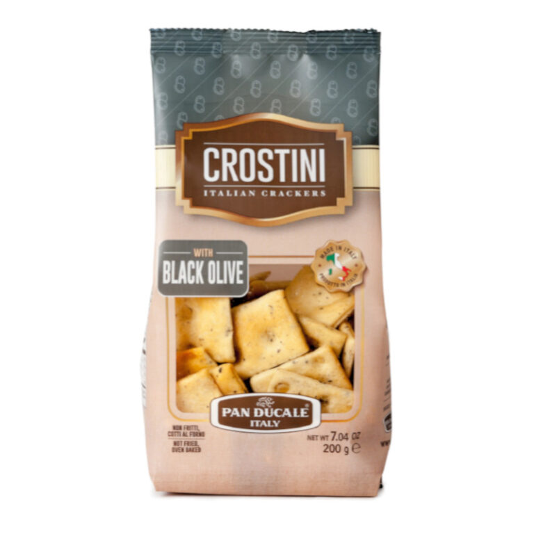 CROSTINI/CHRUPIĄCE PIECZYWO Z CZARNYM OLIWKAMI PAN DUCALE 250G 12/BOX