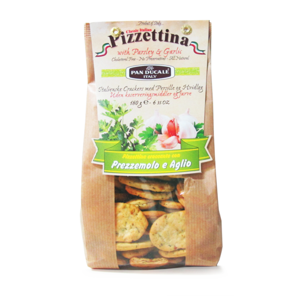 PIZZETTINA /CHRUPIĄCE PIECZYWO Z PIETRUSZKĄ I CZOSNKIEM 180G 12/BOX