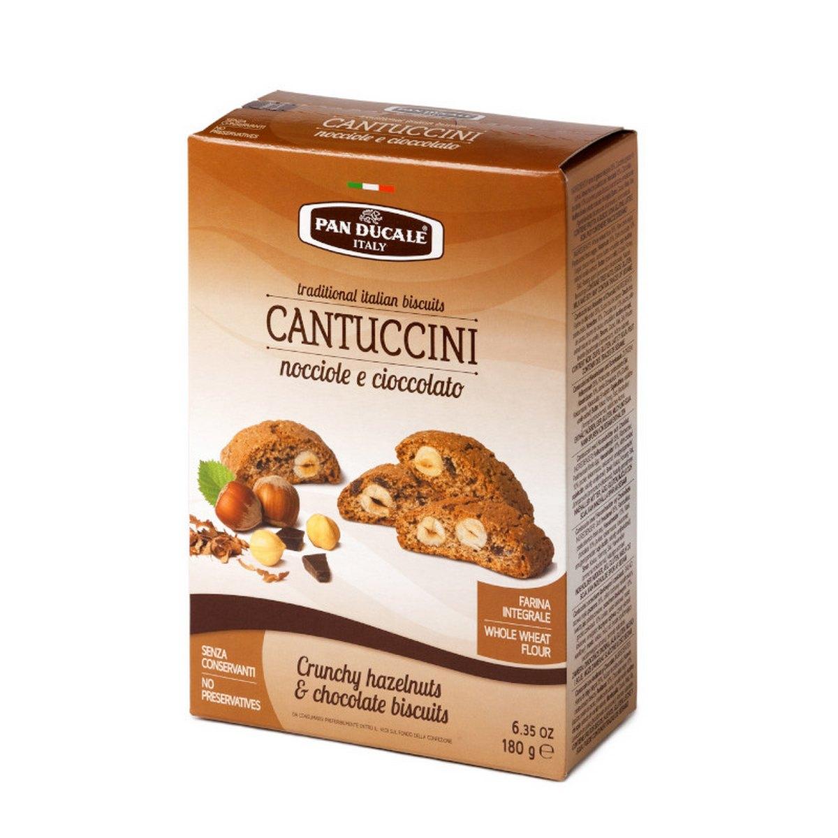 CIASTKA CANTUCCINI CZEKOLADA I ORZECHY 180G 12/BOX PAN DUCALE