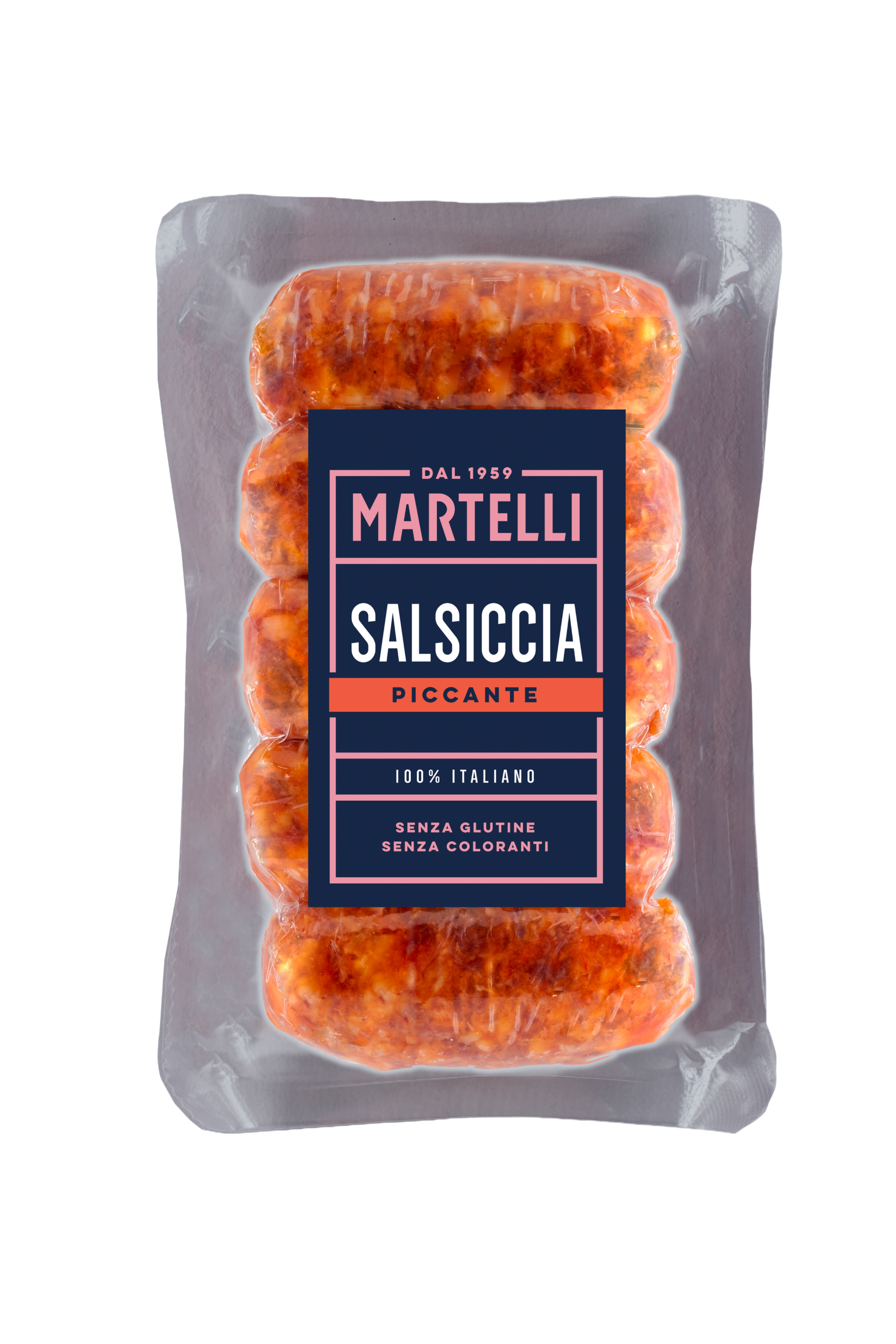 KLASYCZNA SUROWA PIKANTNA SALSICCIA WŁOSKA 300G 9/BOX MARTELLI