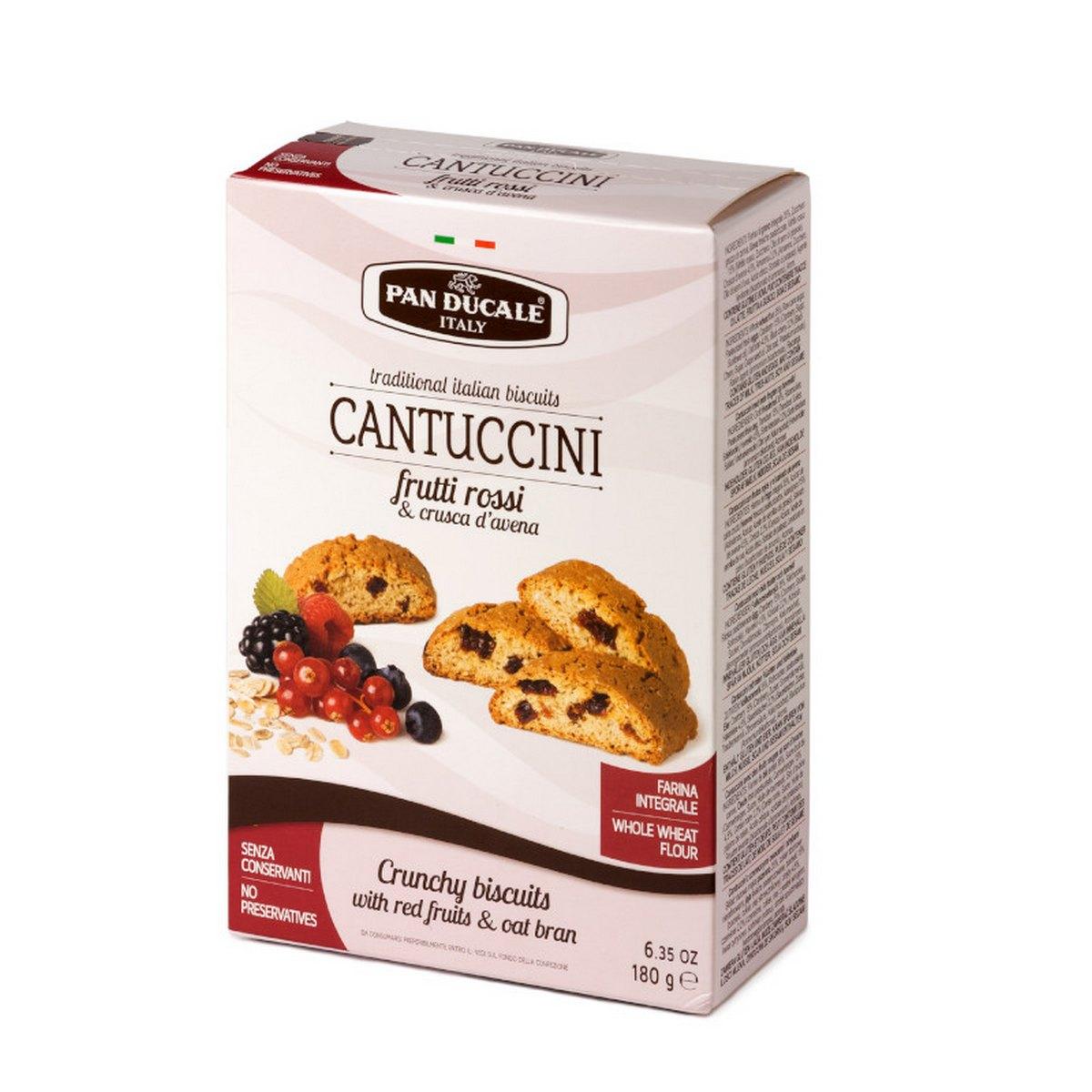 CIASTKA CANTUCCINI Z CZERWONYMI OWOCAMI 180G 12/BOX PAN DUCALE