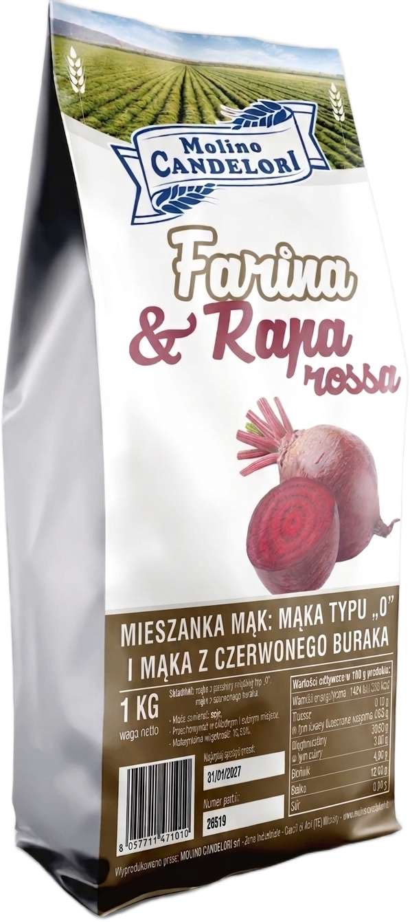 MIESZANKA MĄKI CZERWONEGO BURAKA I MĄKI '00' 1KG CANDELORI