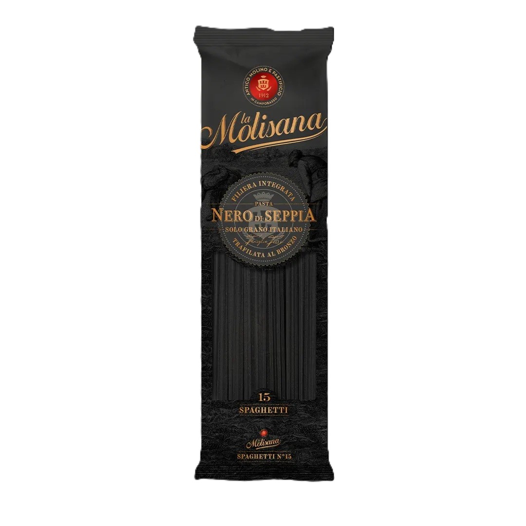 MAKARON SPAGHETTI NERO DI SEPPIA 500 G 18/BOX LA MOLISANA