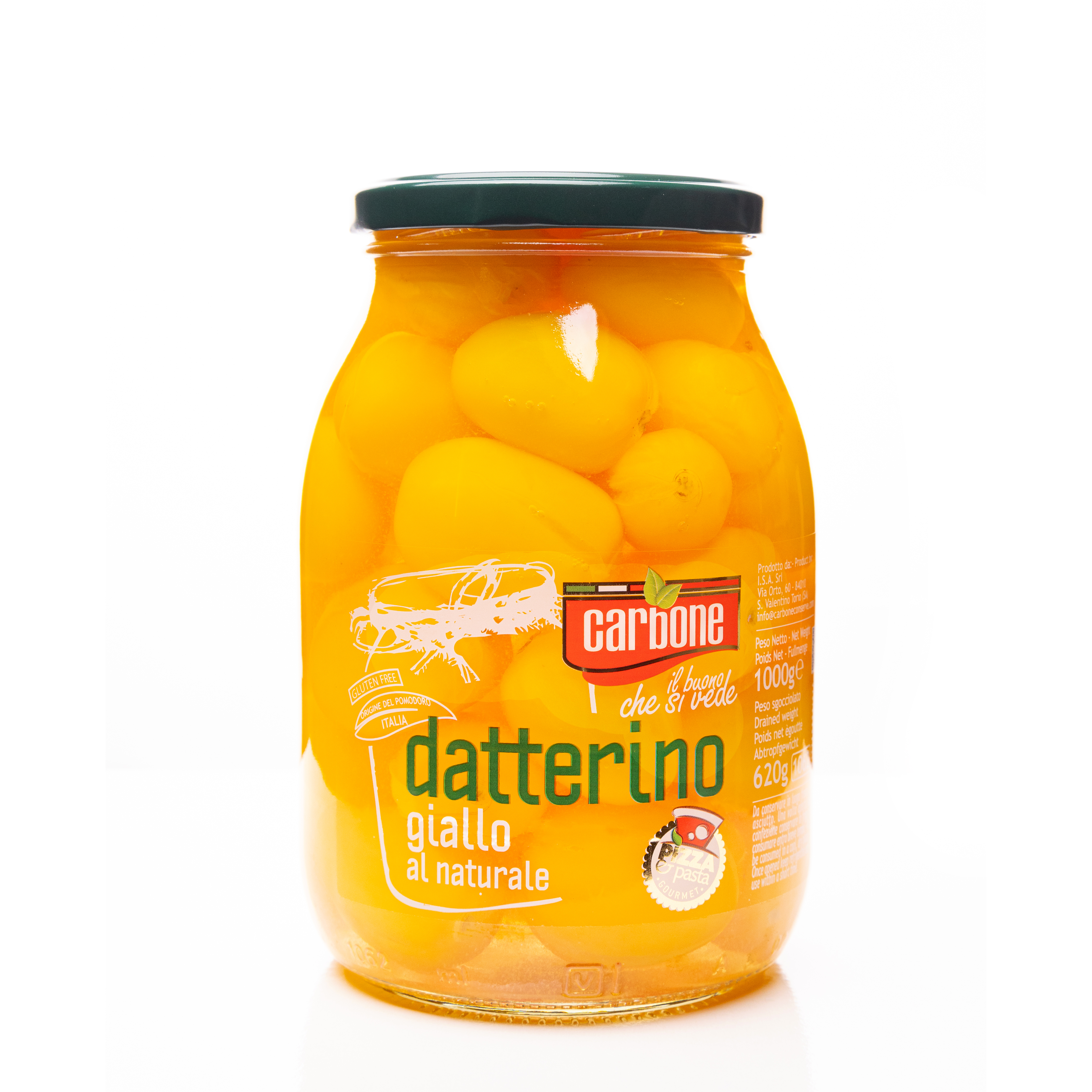 ŻÓŁTE POMIDORKI DATTERINO CAŁE W ZALEWIE 1062ML 6/BOX CARBONE