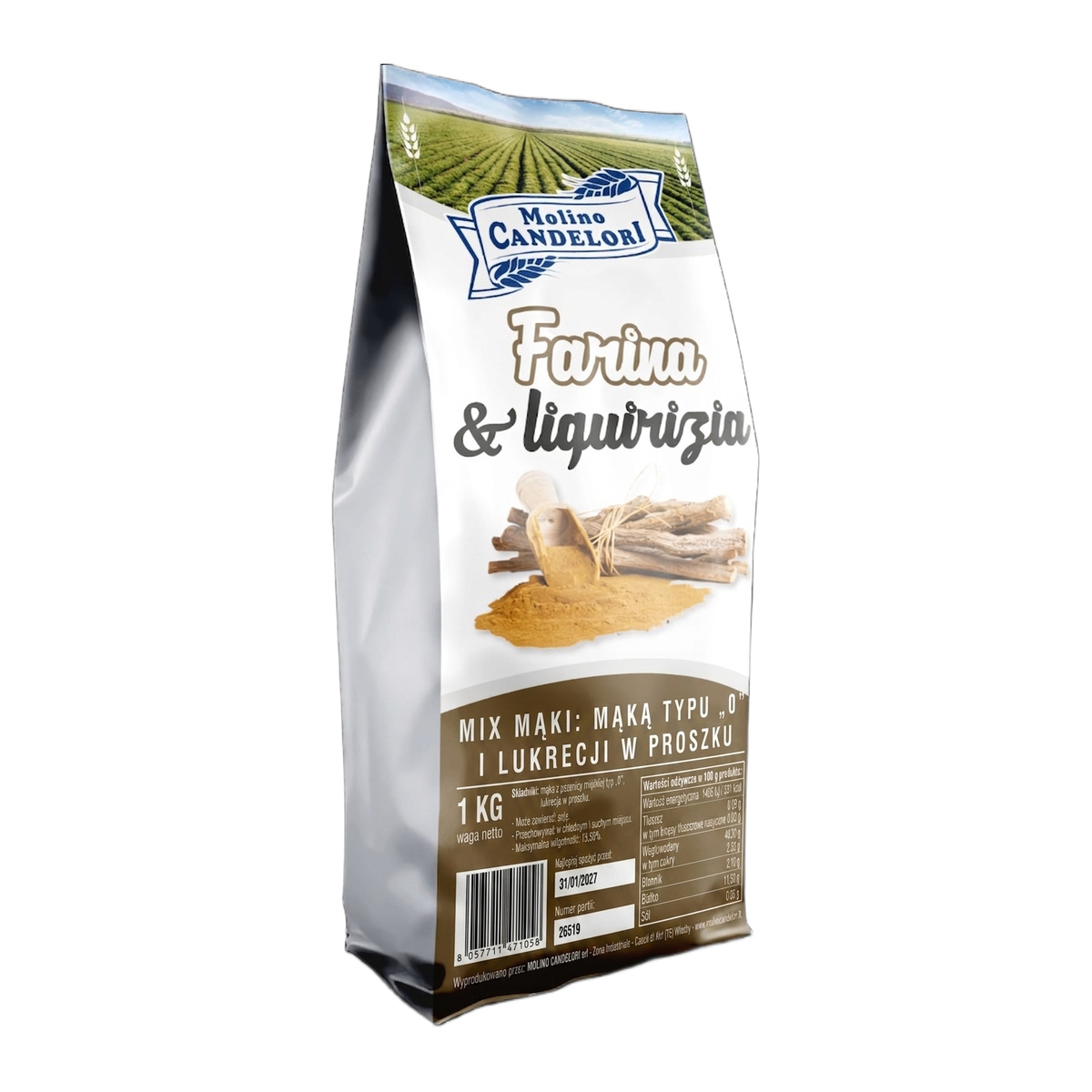 MIESZANKA MĄKI Z LUKRECJI I MĄKI '0' 1KG CANDELORI